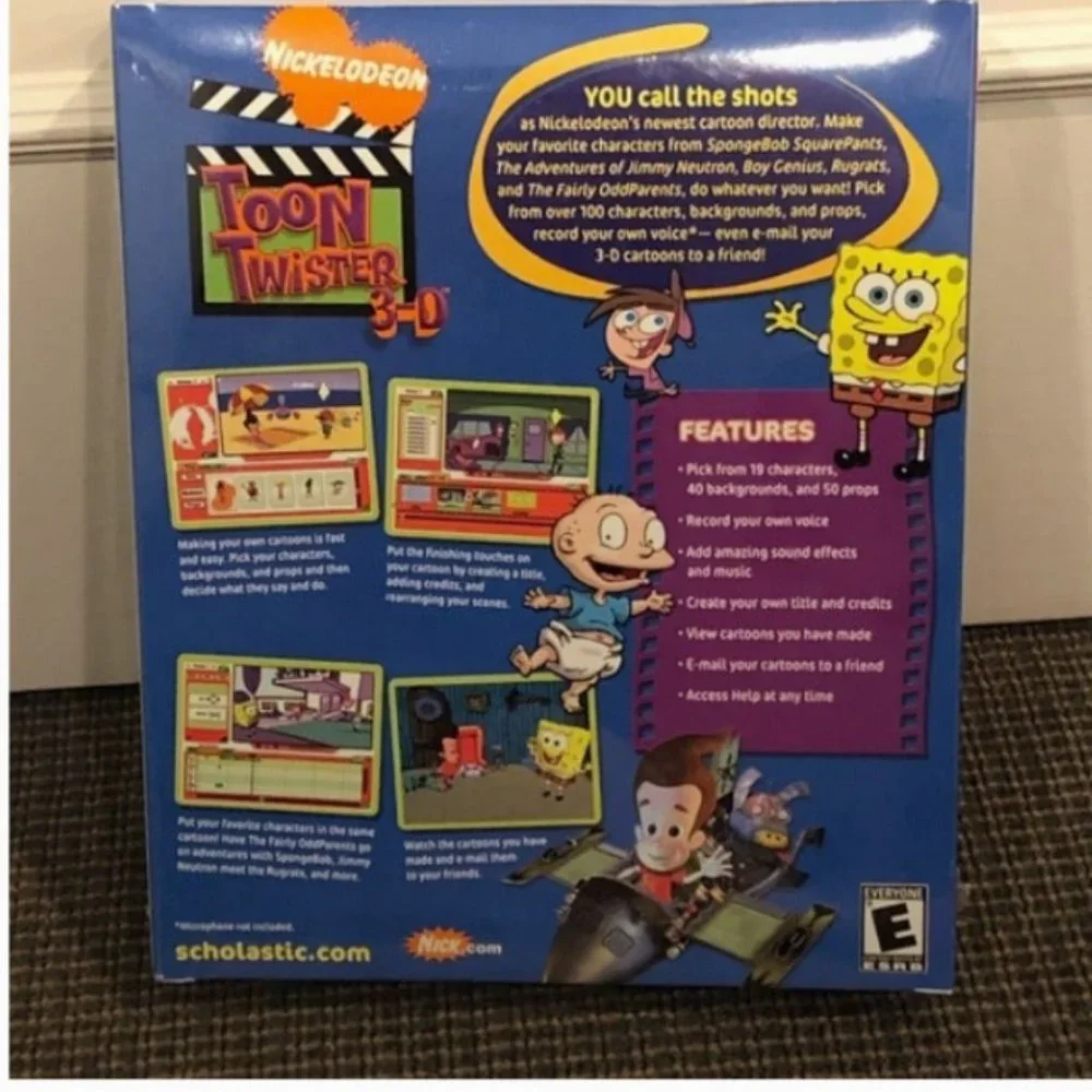 NICKELODEON TOON TWISTER 3D. NEW IN BOX. NEVER OPENED & ORIGINAL PLASTIC